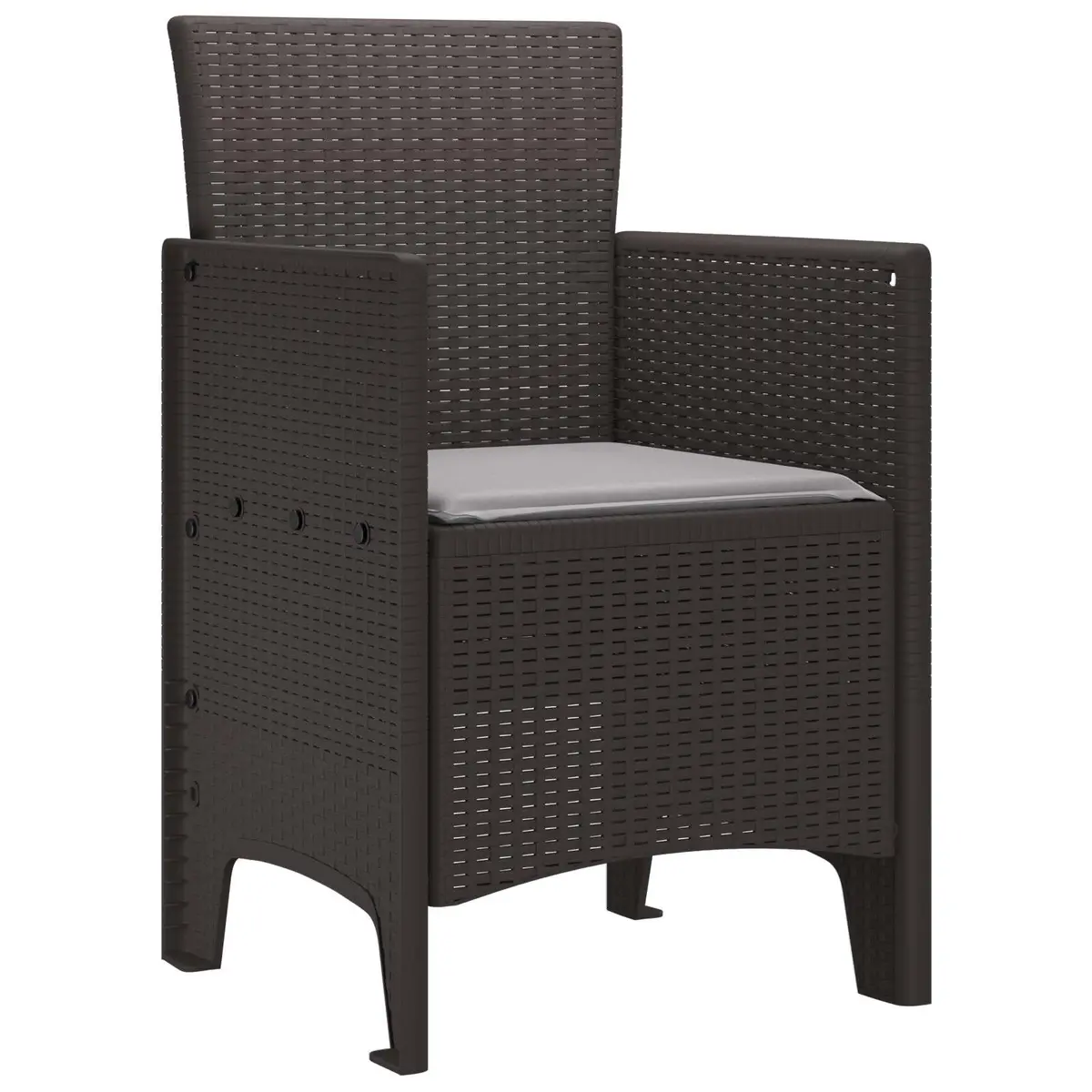 Outdoor Garden Chair 4 Pieces Brown Modern Seating Patio Furniture Set