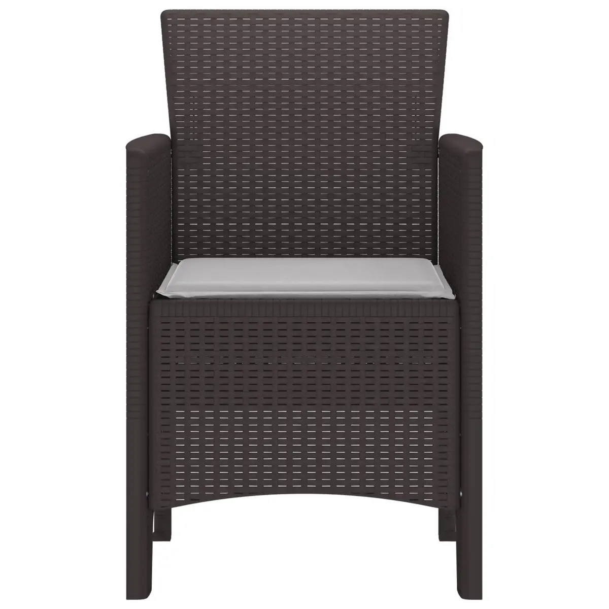 Outdoor Garden Chair 4 Pieces Brown Modern Seating Patio Furniture Set