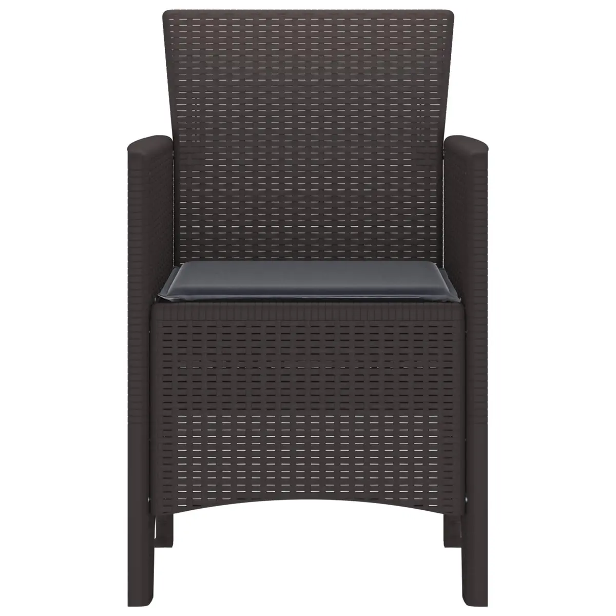 Garden Chair Set 4 Piece Brown Outdoor Seating Patio Furniture 53x49x85cm