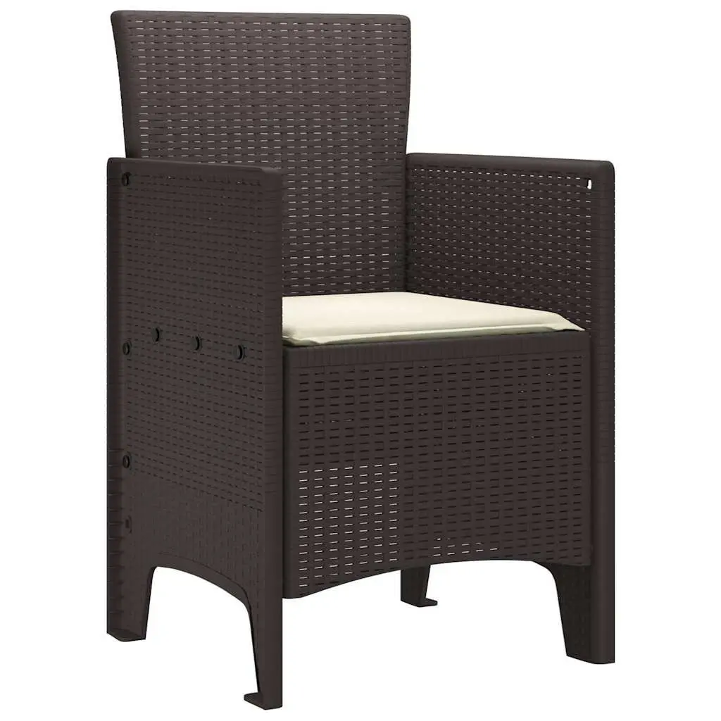 Outdoor Garden Chair 4 Pieces Brown Modern Seating Patio Furniture Set