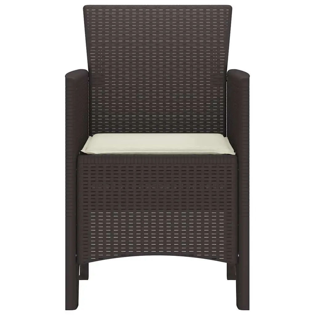Outdoor Garden Chair 4 Pieces Brown Modern Seating Patio Furniture Set