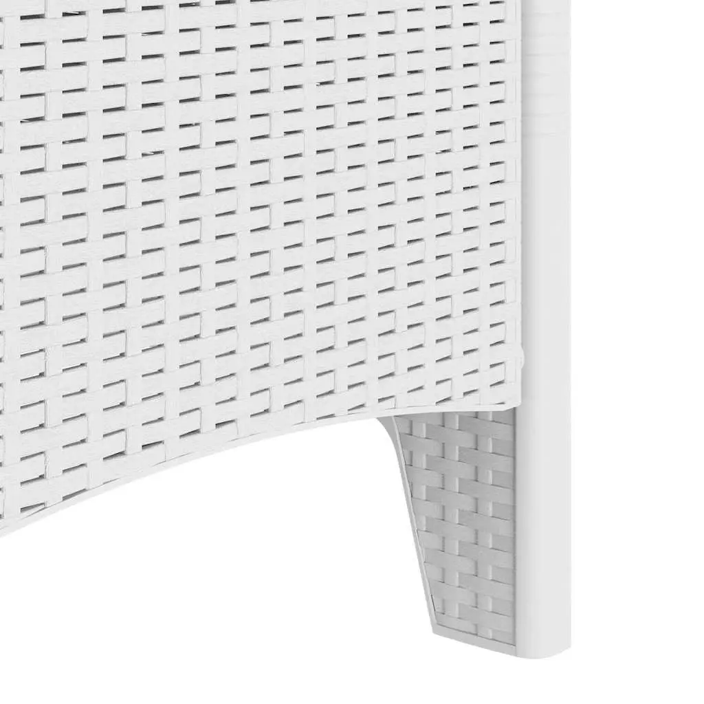 Outdoor Garden Chair 4 Pieces White Modern Patio Seating with Armrests
