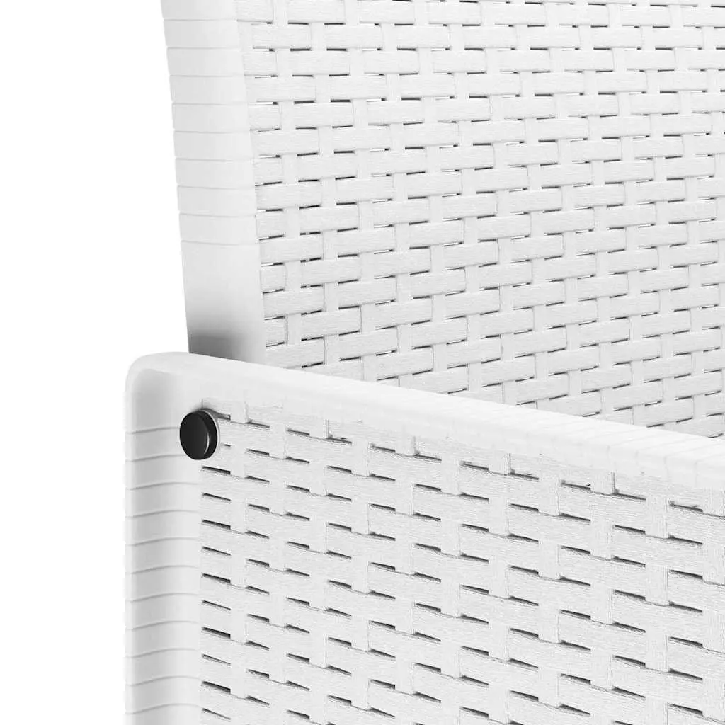 Outdoor Garden Chair 4 Pieces White Modern Patio Seating with Armrests