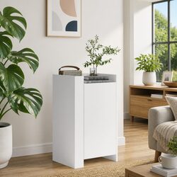 Sideboard White 45x35x75 cm Storage Cabinet Engineered Wood Cupboard Furniture