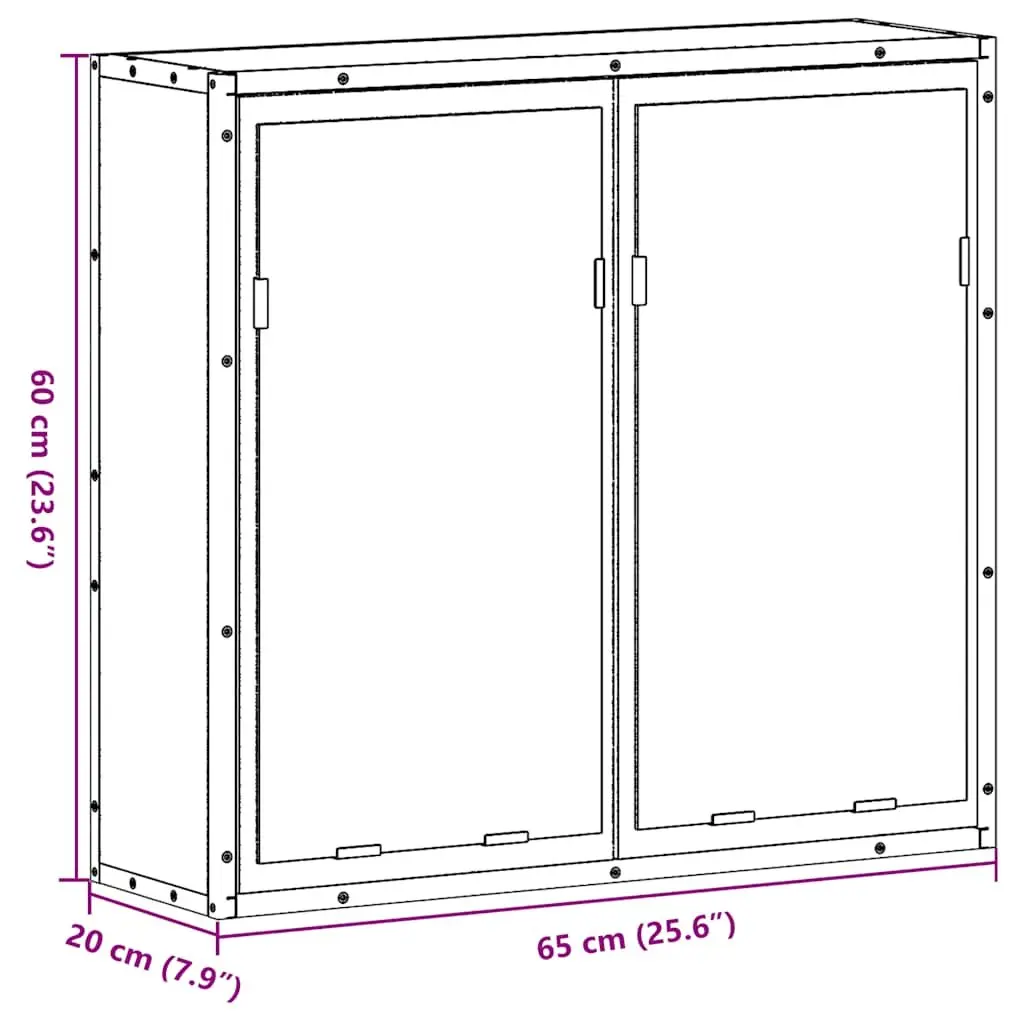 Bathroom Cabinet Wall-Mounted Storage Unit Engineered Wood Brown