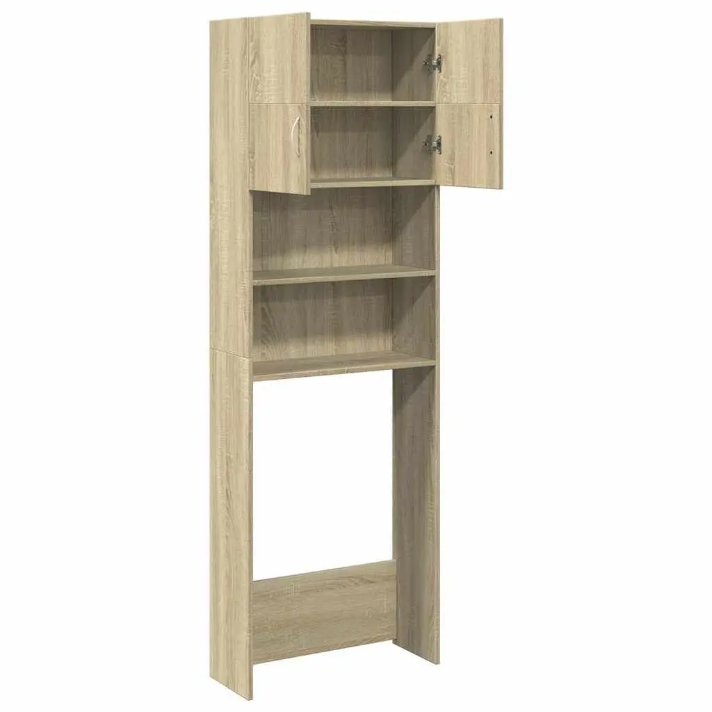 Washing Machine Cabinet Storage Unit Sonoma Oak Bathroom Laundry Room Cupboard