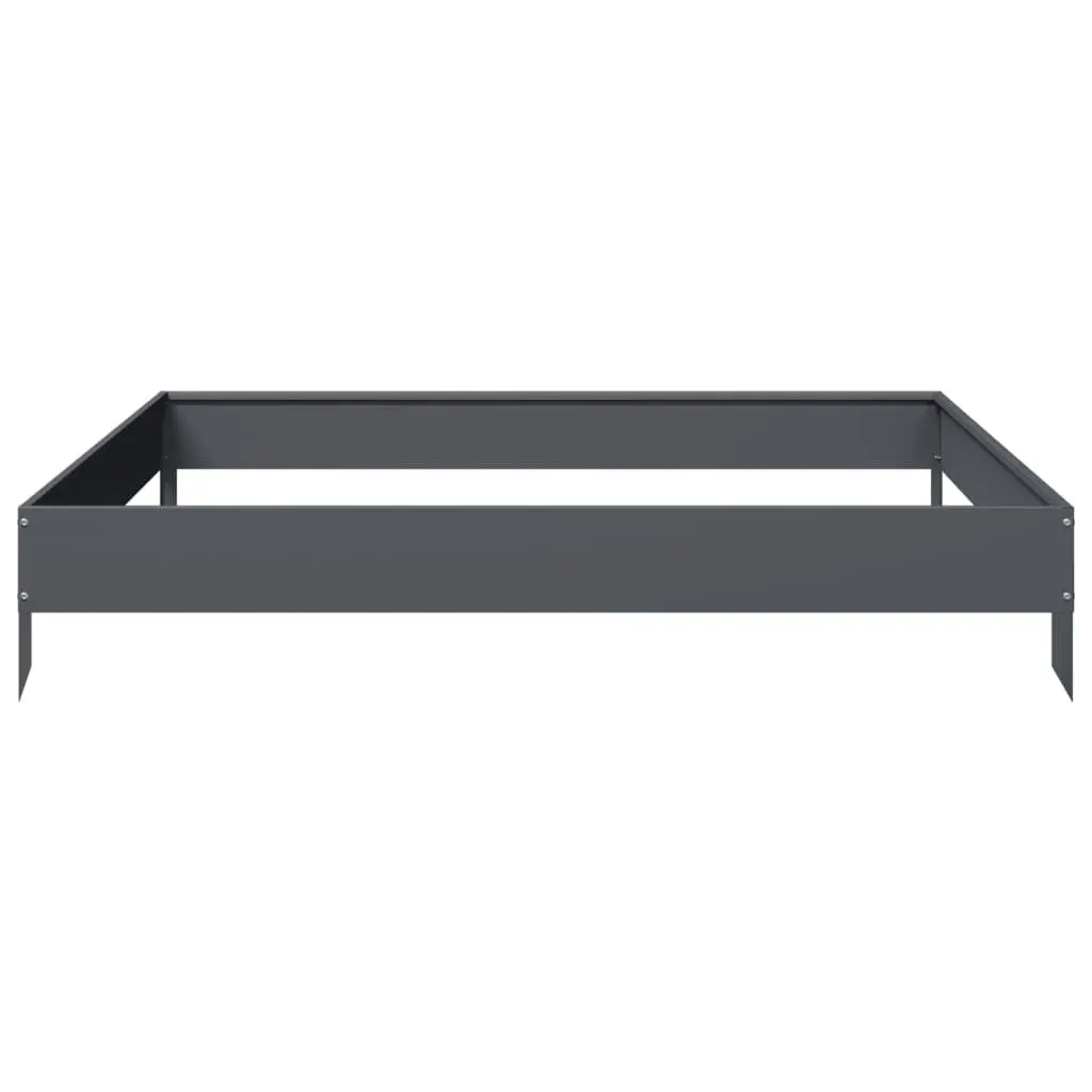Raised Garden Bed Steel 100x100x18.5cm Anthracite Outdoor Planter Box