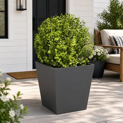 Garden Planter Box 40x40x40 cm Anthracite Steel Outdoor Pots Flowers Plants