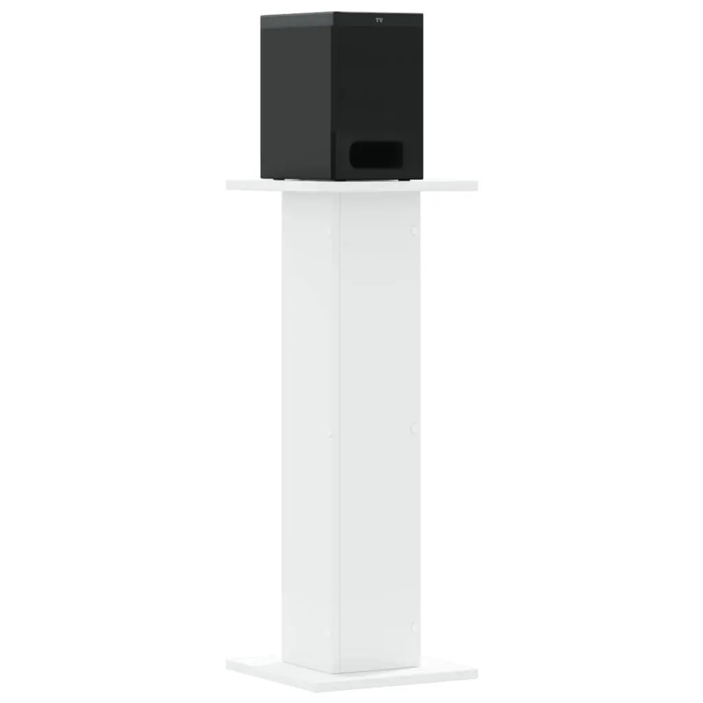 Speaker Stands Engineered Wood 30x30x80 cm White 2 pcs