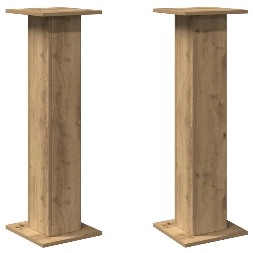 Speaker Stands Engineered Wood Brown 30x30x95 cm Pair