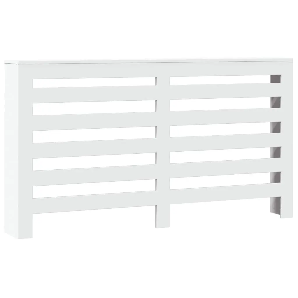 Radiator Cover Engineered Wood 149 x 20 x 82 cm White Cabinet Shelf Living Room