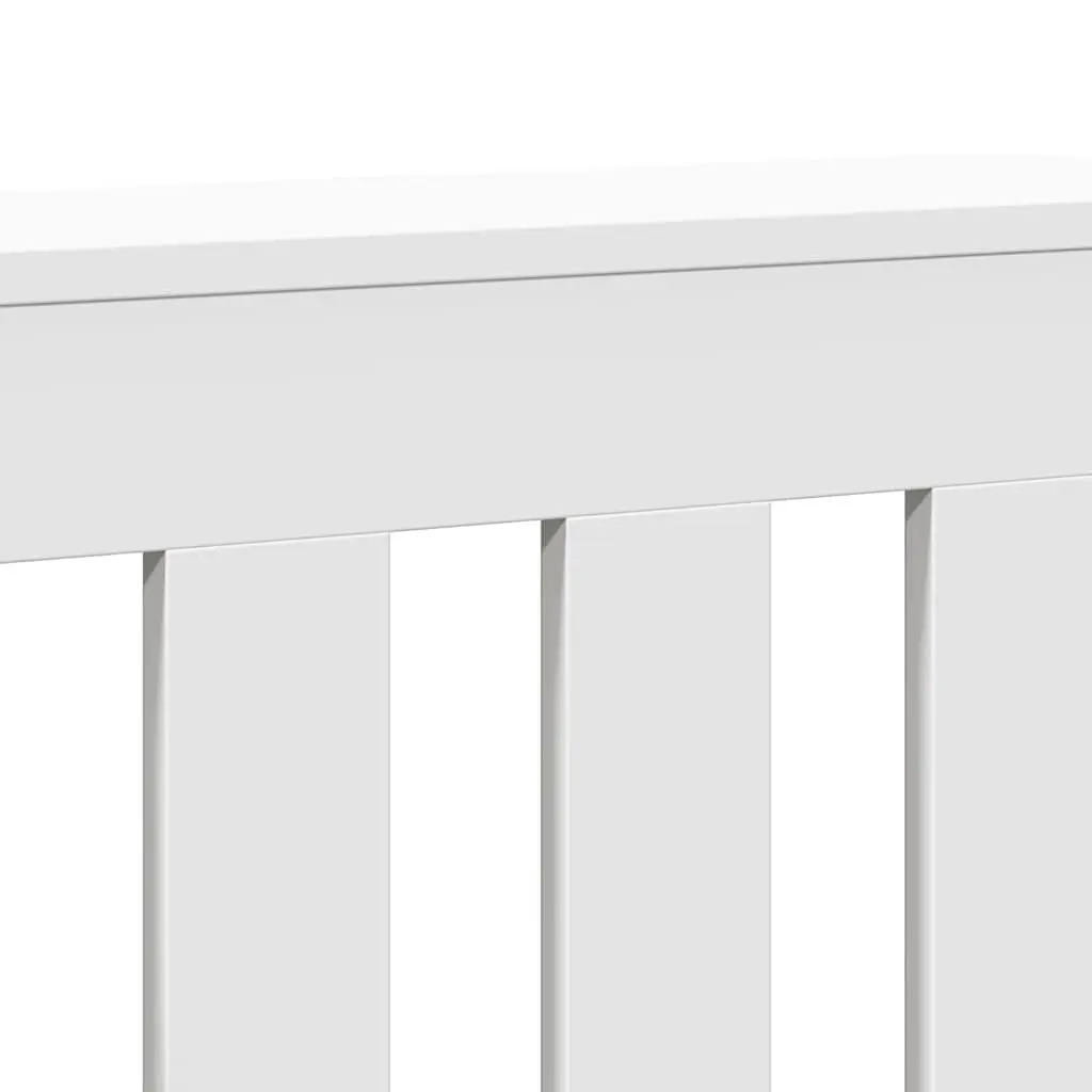 Radiator Cover White 205 x 21.5 x 83.5 cm Slatted Cabinet Shelf Living Room
