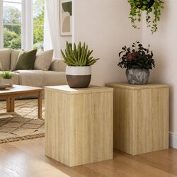 Plant Stands 2 pcs Sonoma Oak 25x25x35 cm Engineered Wood Flower Pot Display