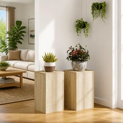 Plant Stands 2 pcs Sonoma Oak 30x30x50 cm Engineered Wood Flower Pot Display