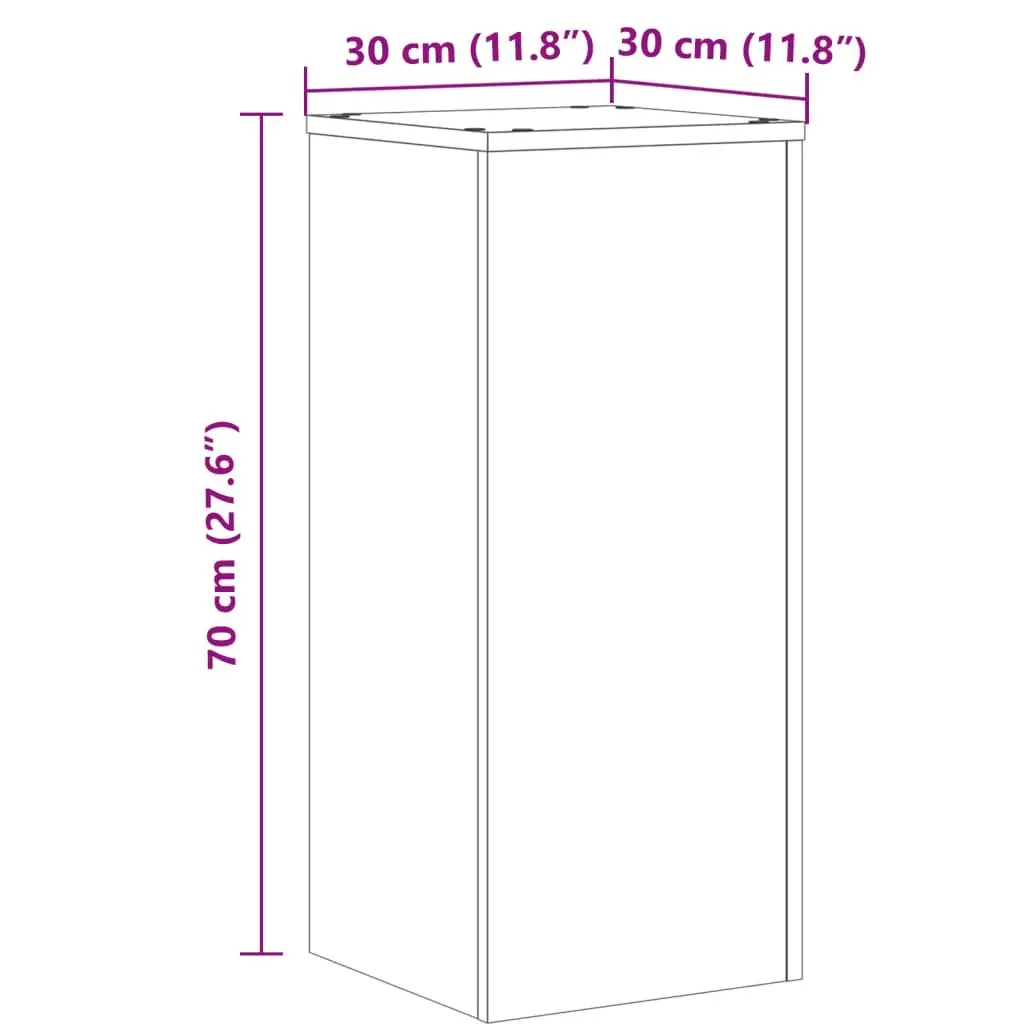 Plant Stands Engineered Wood 30x30x70 cm Brown 2 Piece