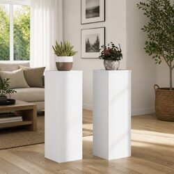 Plant Stands 2 pcs White 25x25x80 cm Engineered Wood Flower Pot Display