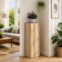 Plant Stand Engineered Wood Brown 33x33x100cm Flower Pot Display Home Garden