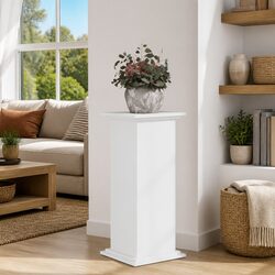 Plant Stand White 33x33x80 cm Engineered Wood Display Pot Holder Decor