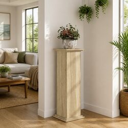 Plant Stand Sonoma Oak 33x33x100 cm Engineered Wood Brown Display Shelf
