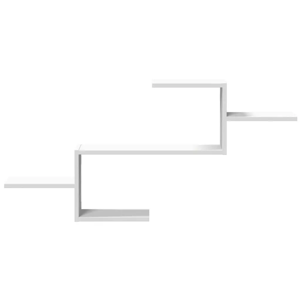 Wall Shelf Floating Storage Display Engineered Wood 104x15x49cm White