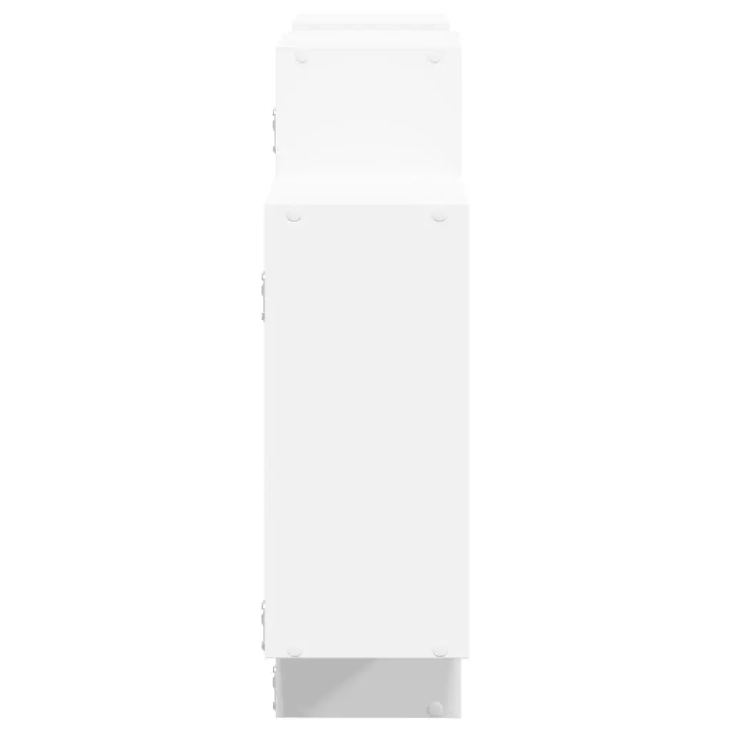 Wall Shelf Floating Display Storage Organiser 159x18x65 cm White Engineered Wood