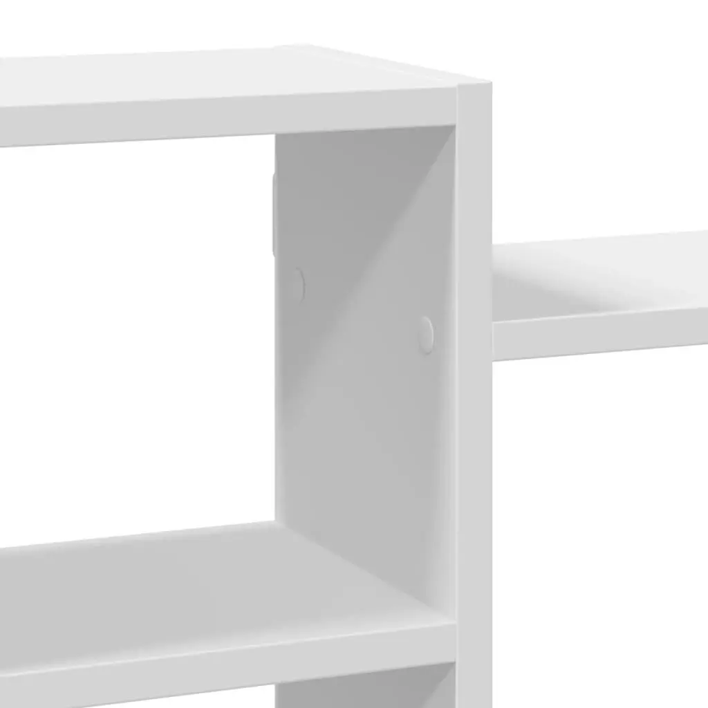 Wall Shelf Floating Storage Organiser Engineered Wood White 129x18x42cm