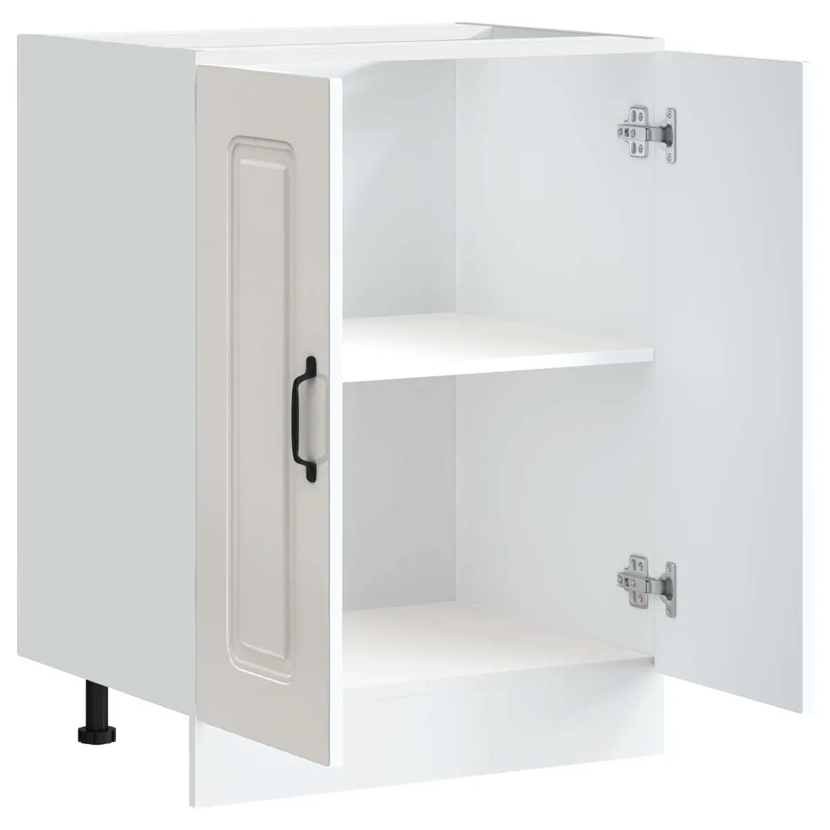 Sink Base Cabinet White Kitchen Storage Cupboard Engineered Wood 60x46x81.5cm