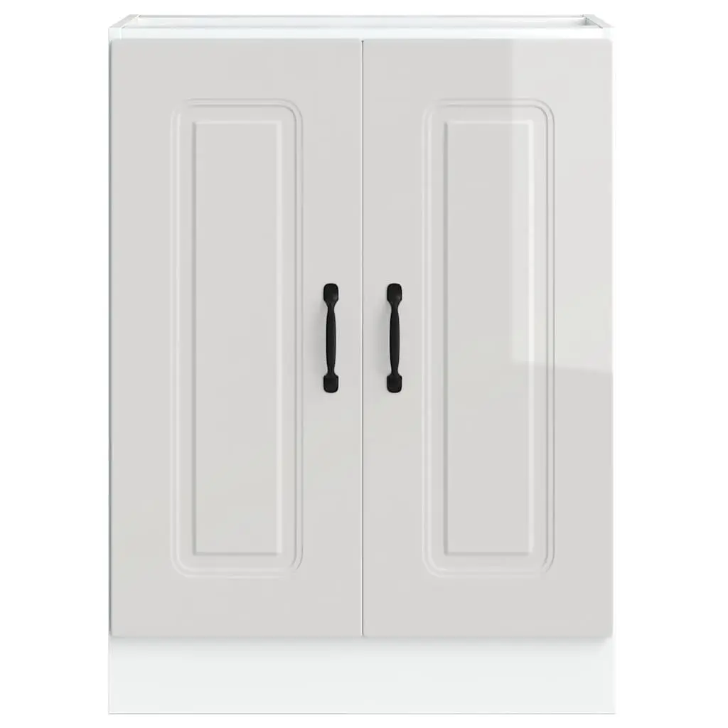 Sink Base Cabinet White Kitchen Storage Cupboard Engineered Wood 60x46x81.5cm