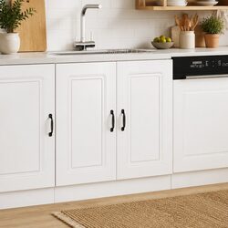 Sink Base Cabinet Kitchen Storage Unit White High Gloss Engineered Wood