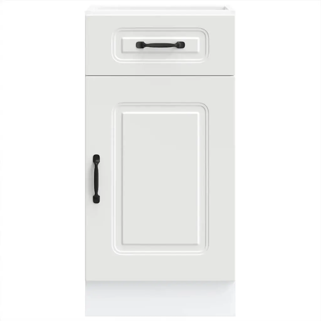 Kitchen Cabinet White Storage Unit Engineered Wood Adjustable Feet Door