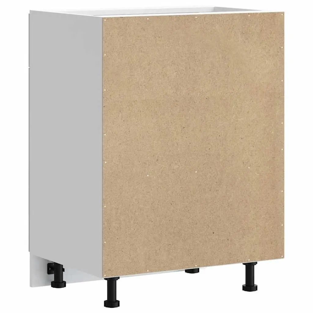Kitchen Base Cabinet High Gloss White Engineered Wood Storage Cupboard