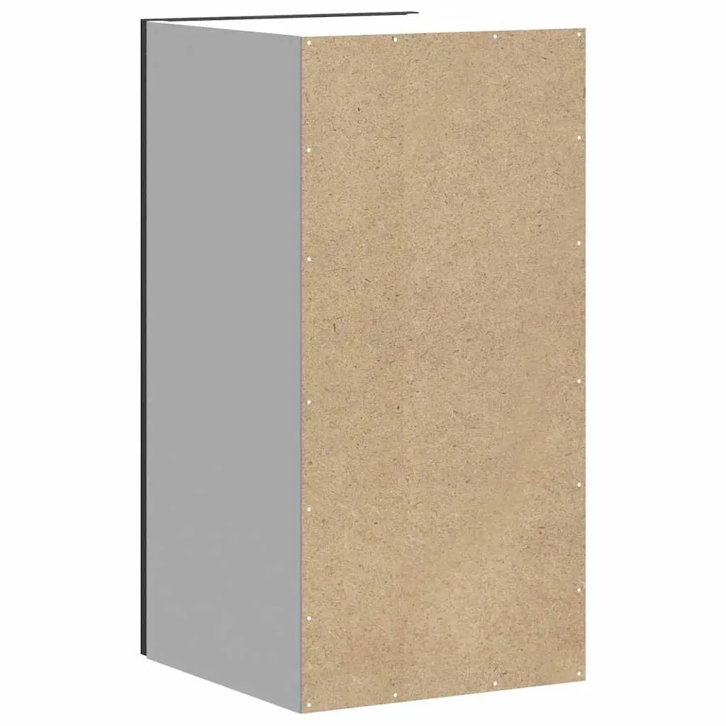 Kitchen Wall Cabinet Black Engineered Wood Storage Cupboard Organiser Unit