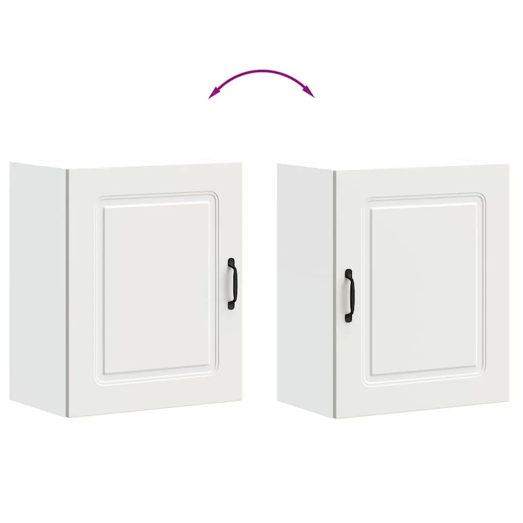 Kitchen Cabinets 2pcs White Engineered Wood Storage Cabinet Cupboards
