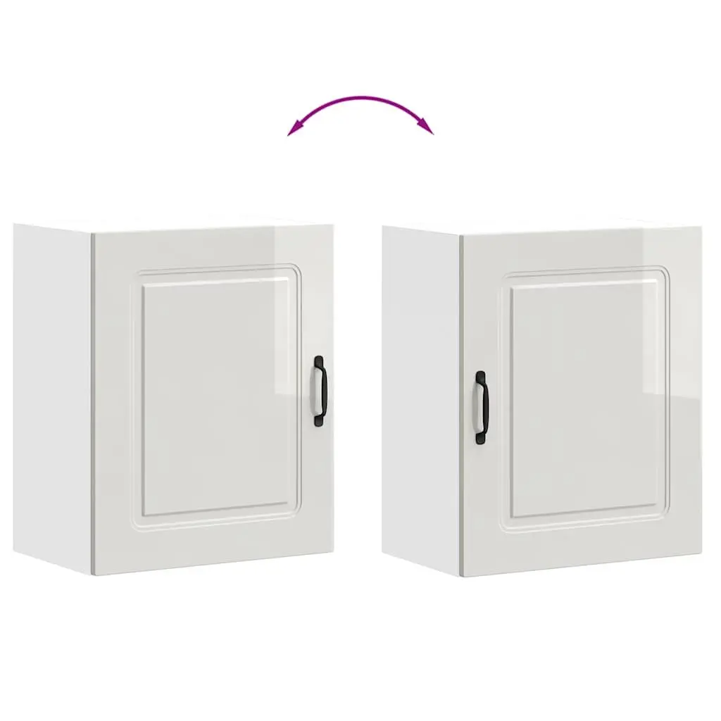 Kitchen Cabinet Storage Organiser White Engineered Wood with Door