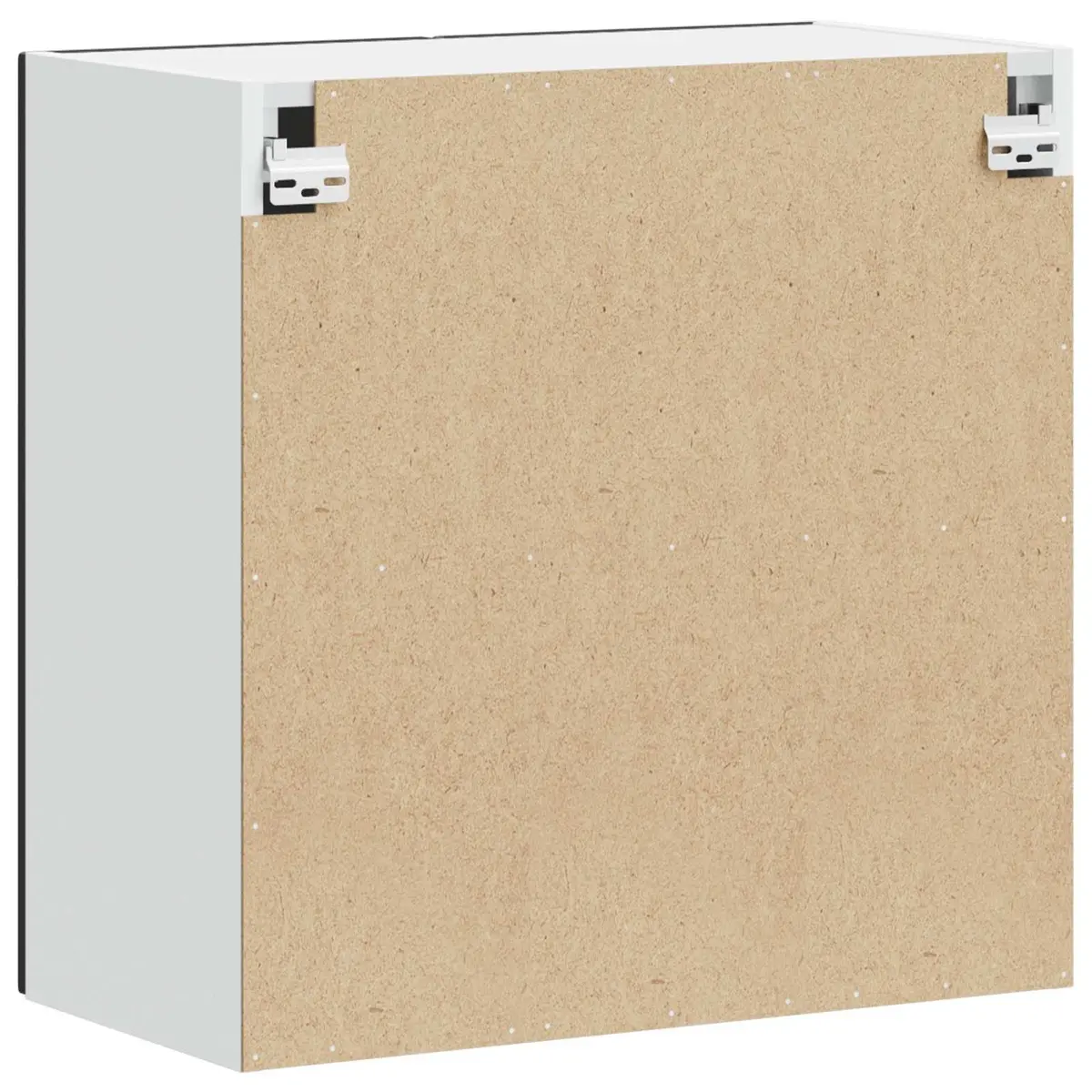 Kitchen Wall Cabinet Black Engineered Wood Storage Cupboard