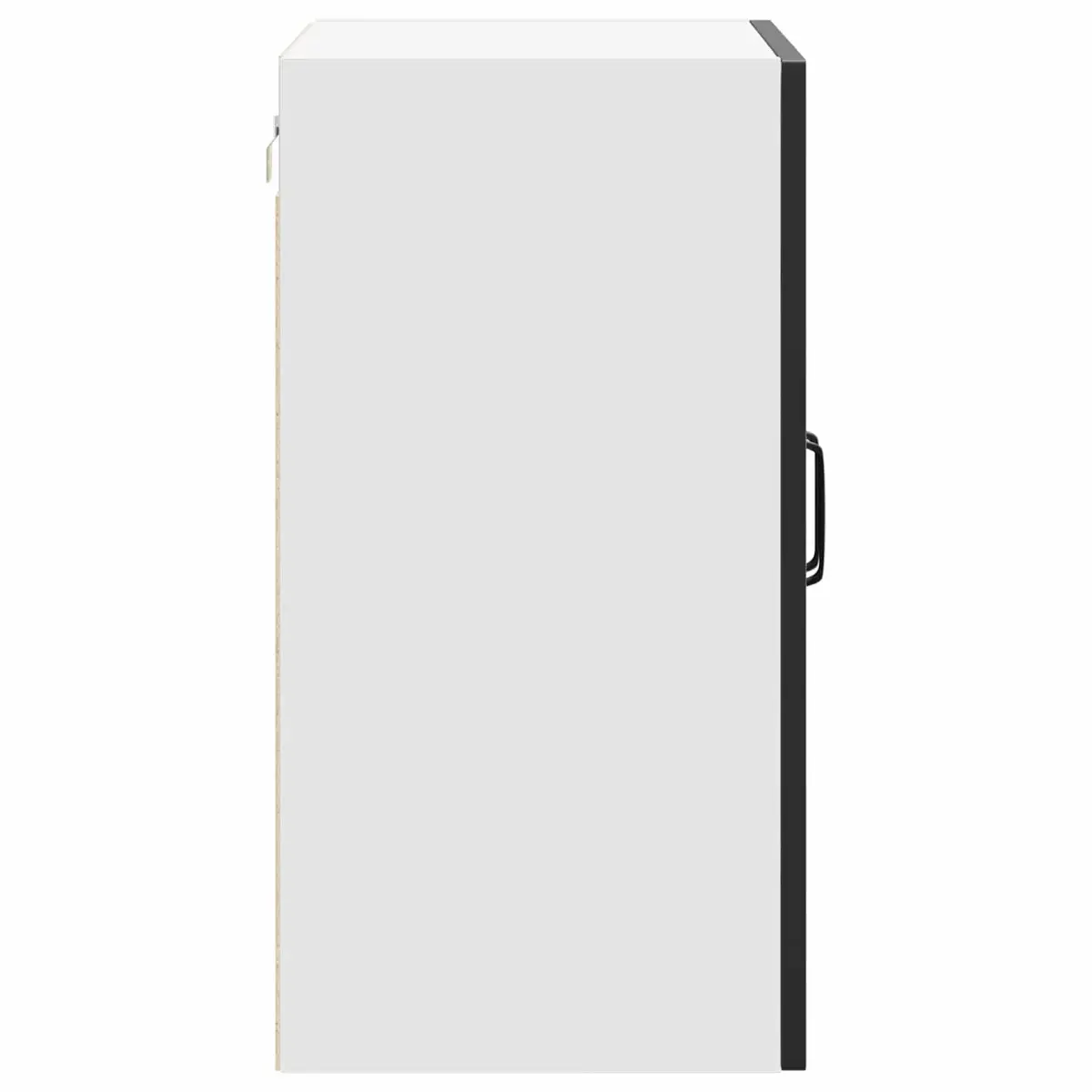 Kitchen Wall Cabinet Black Engineered Wood Storage Cupboard
