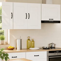 Kitchen Wall Cabinet White Engineered Wood Storage Cupboard Organiser