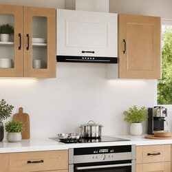 Kitchen Wall Cabinet White Engineered Wood Mounted Storage Cupboard Organiser