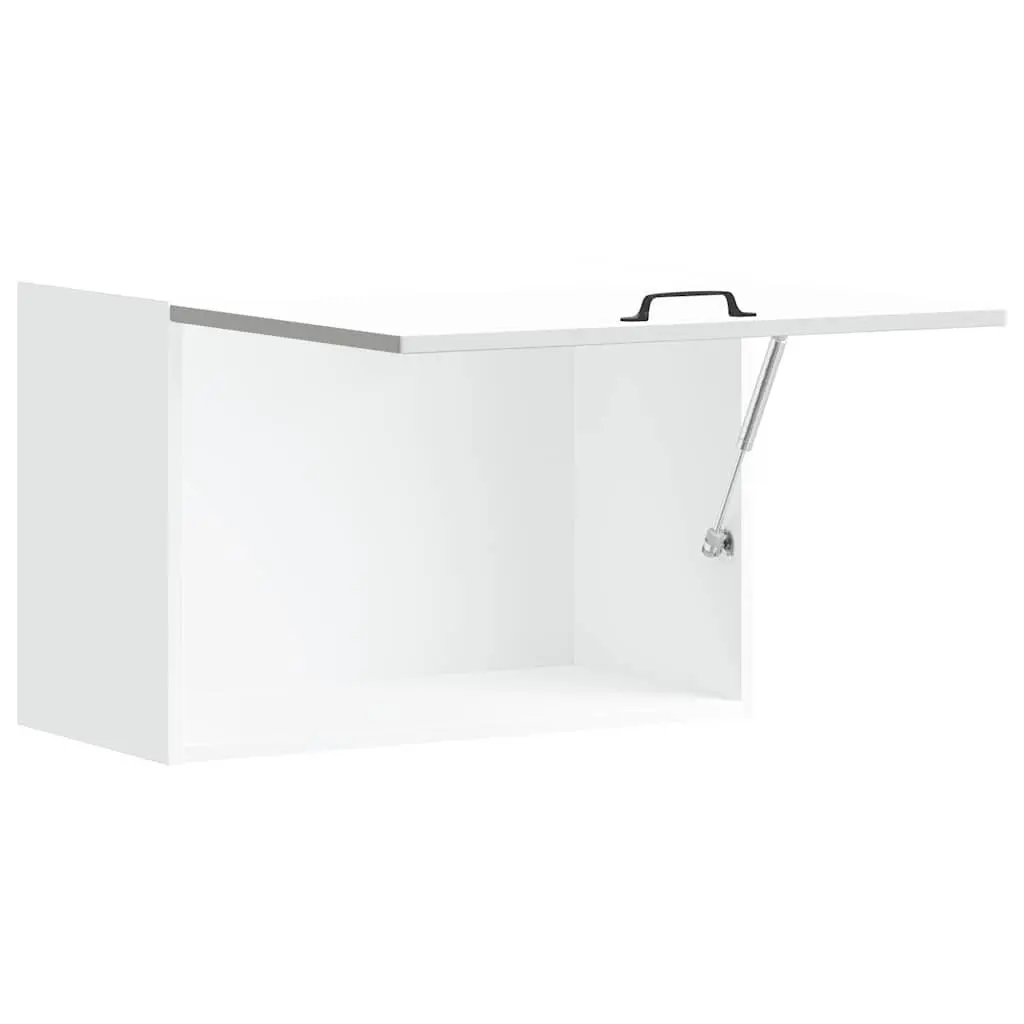 Kitchen Wall Cabinet White Engineered Wood Mounted Storage Cupboard Organiser