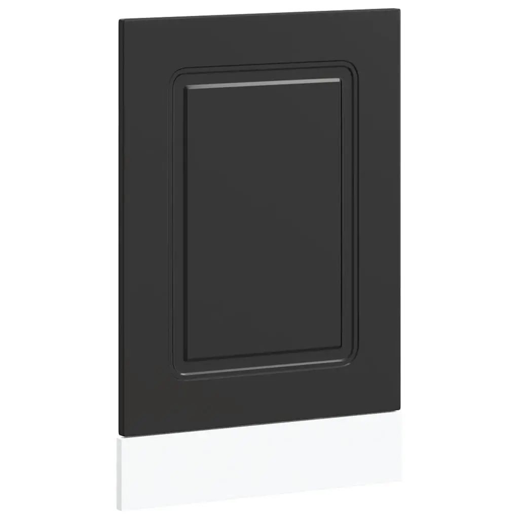 Dishwasher Panel Black Engineered Wood 45x1.5x57cm Kitchen Cabinet Front Cover