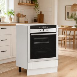 Oven Cabinet White Engineered Wood Kitchen Storage Unit Compact Space-Saving