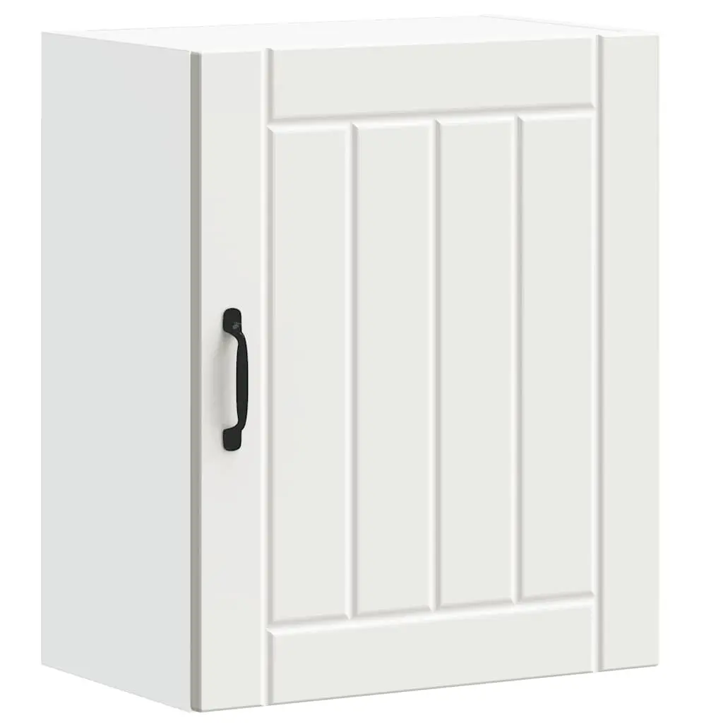 Kitchen Wall Cabinets 2 pcs White Engineered Wood Storage Cupboards Organiser