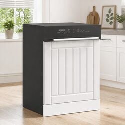 Dishwasher Panel White Engineered Wood Kitchen Cabinet Front Cover Protective