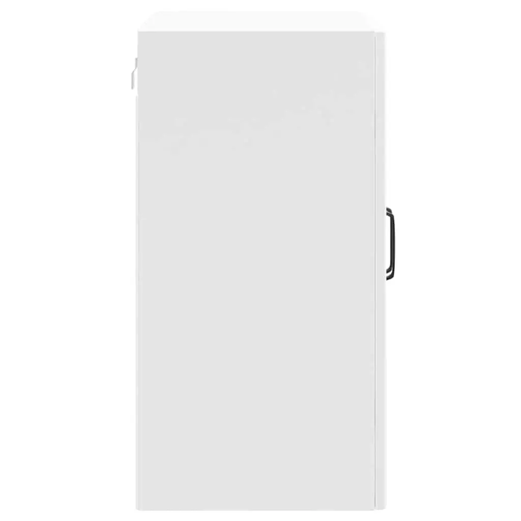 Kitchen Wall Cabinet Glass Door White Engineered Wood Storage Cupboard Mounted
