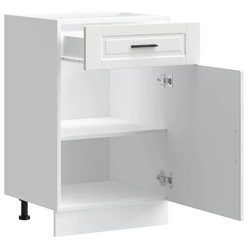 Kitchen Cabinet Engineered Wood Storage Cupboard White with Doors