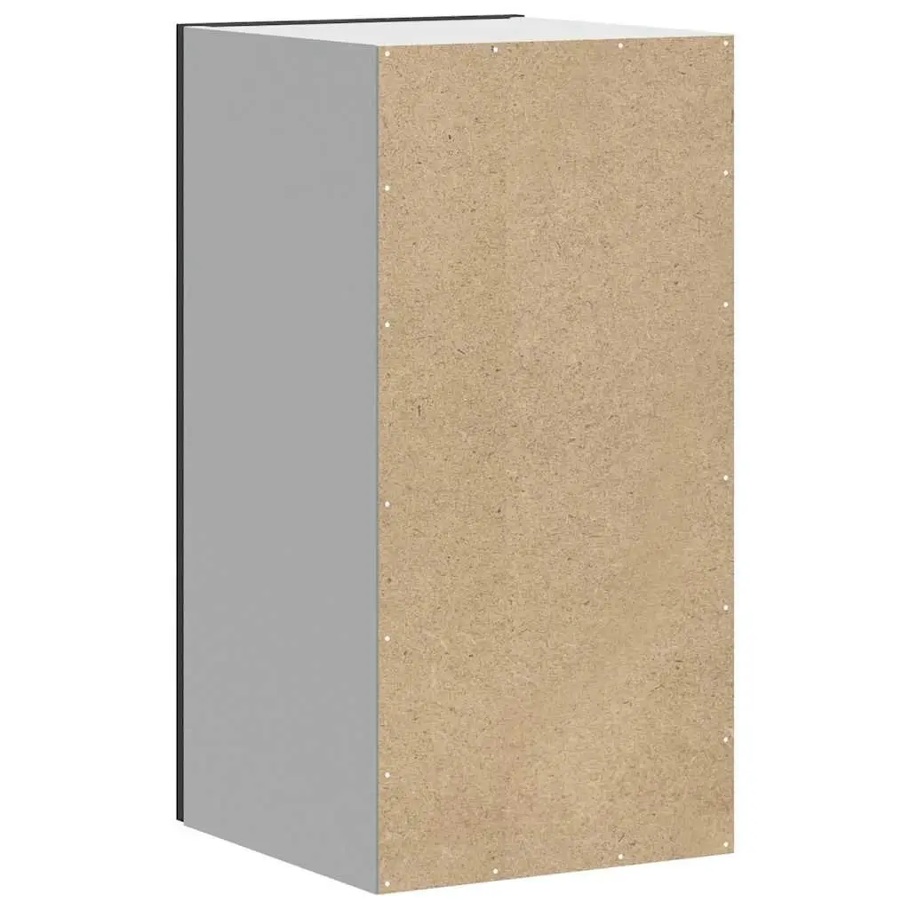 Kitchen Wall Cabinet Black Storage Unit Engineered Wood Mounted Organizer