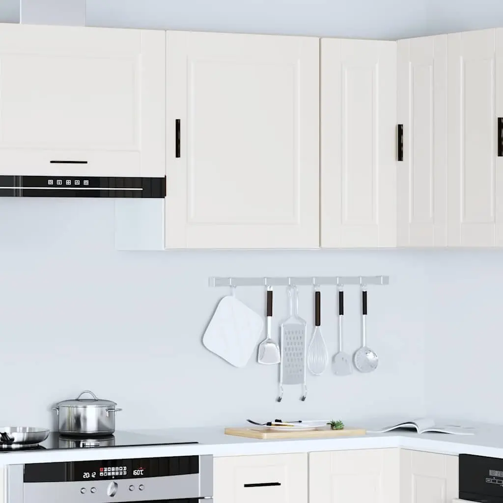 Kitchen Wall Cabinet White Engineered Wood Storage Cupboard Door Mounted
