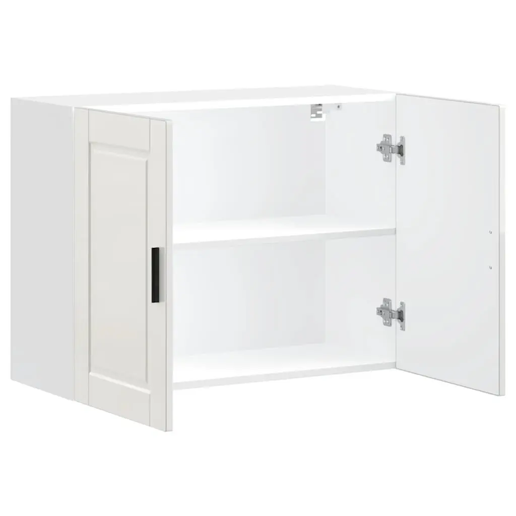 Kitchen Wall Cabinet White High Gloss Engineered Wood Storage Cupboard Organiser