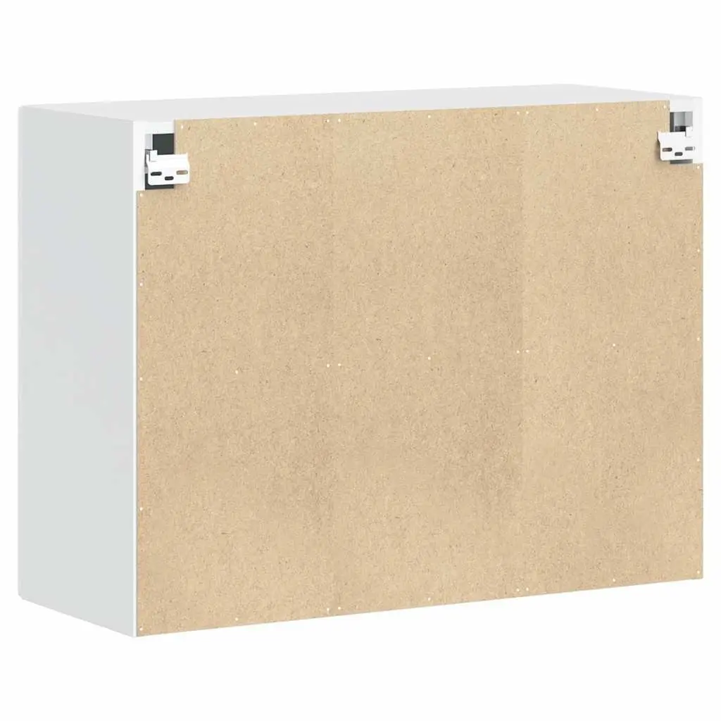 Kitchen Wall Cabinet White High Gloss Engineered Wood Storage Cupboard Organiser