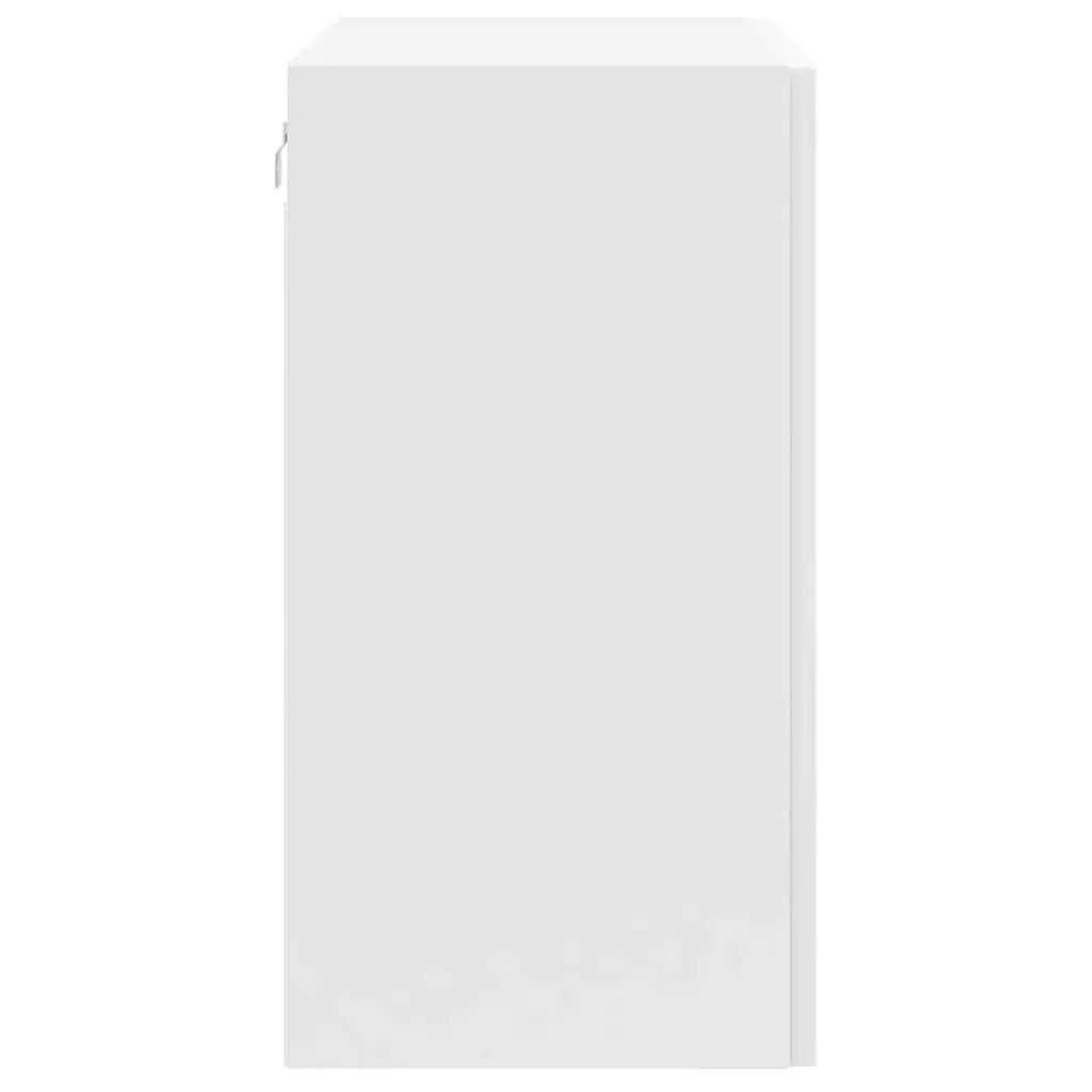 Kitchen Wall Cabinet White High Gloss Engineered Wood Storage Cupboard Organiser
